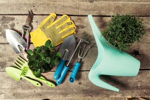 Gardener sorting green waste for recycling in Herne Hill